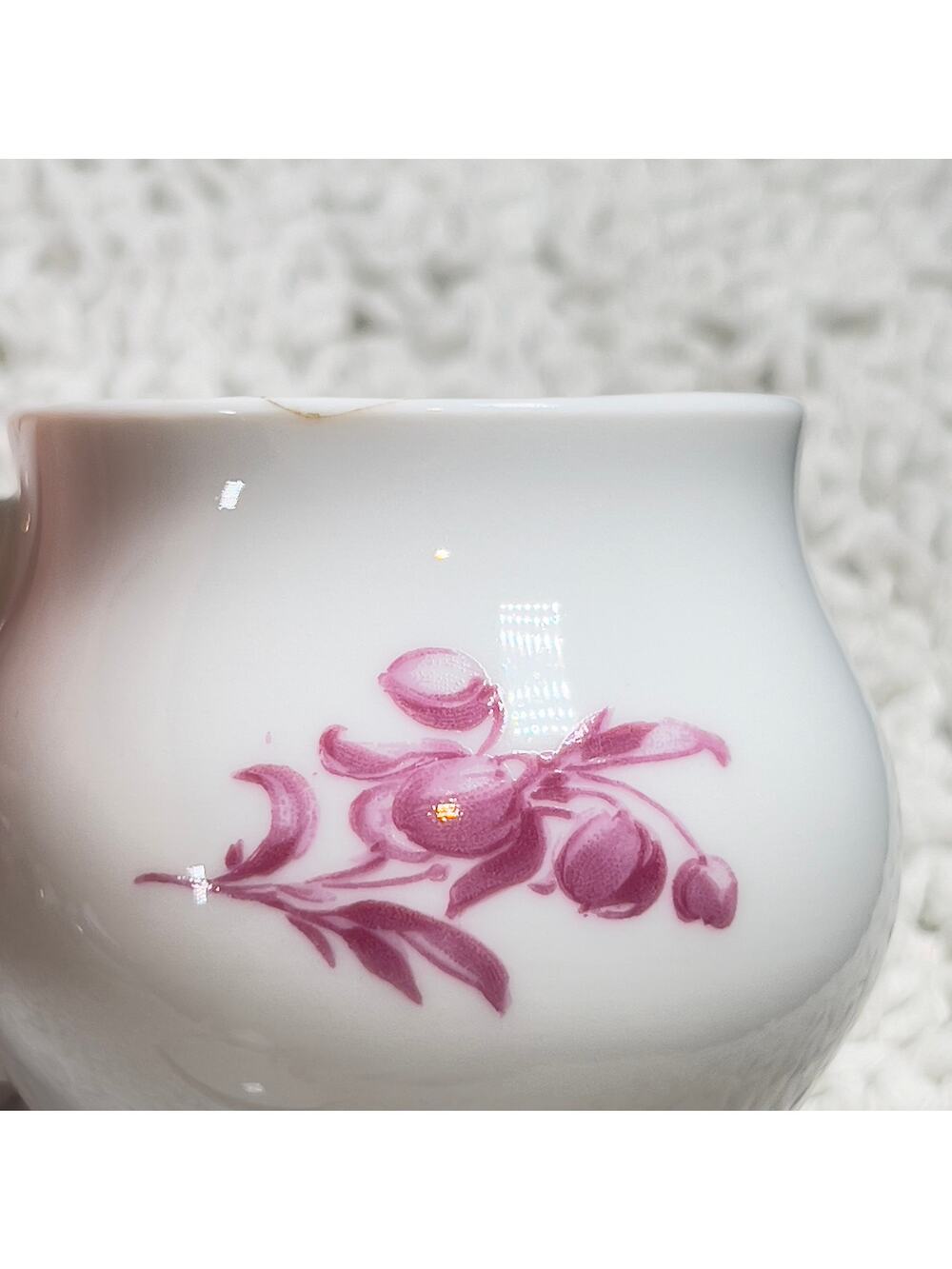 Apilco Lamalle NY City Made in France Porcelain Pots De Creme Jar w Lid Floral